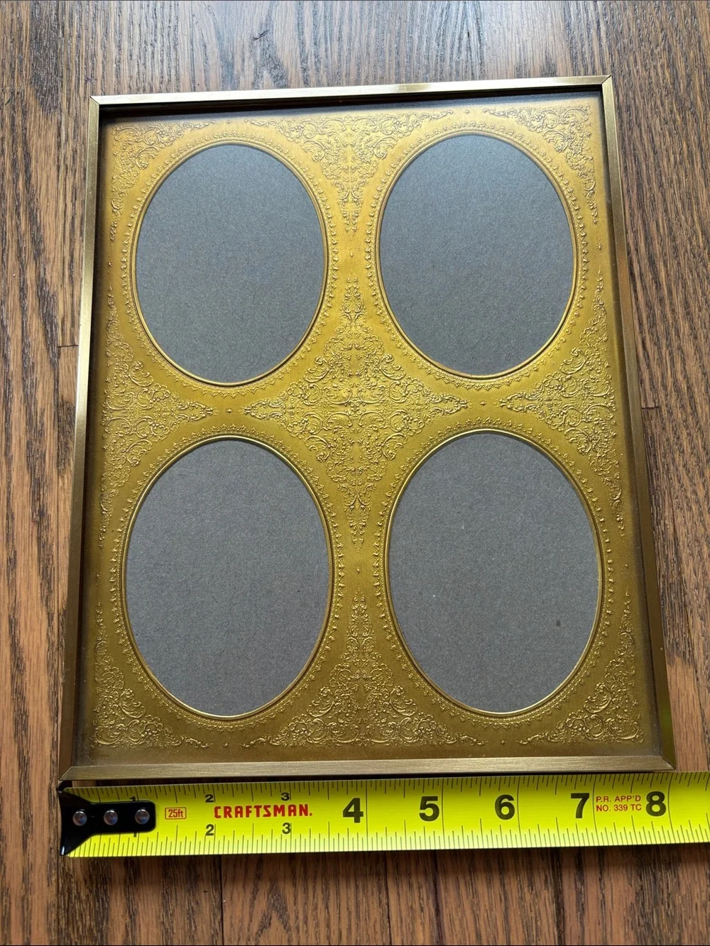 Vintage Burnes of Boston Daguerreo style gold frame 8x10